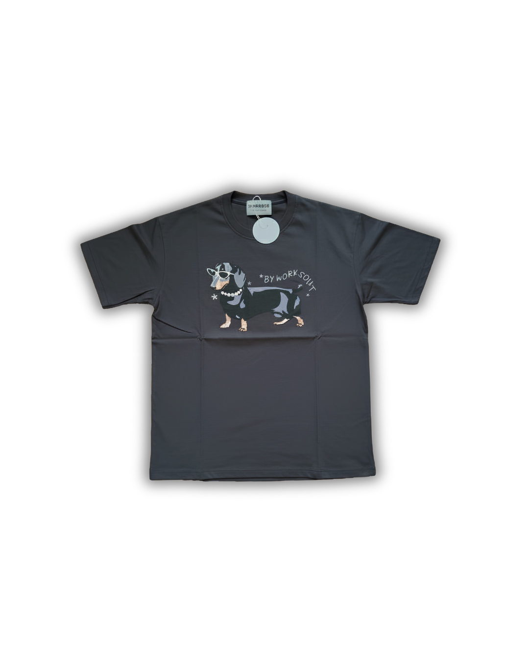 Workwear Dachshund Graphic Tee – Charcoal