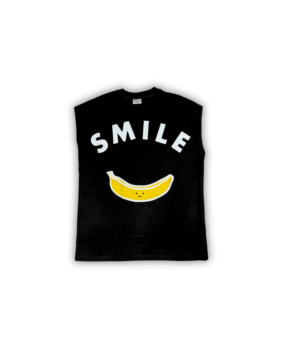 Black Smile Banana Graphic Muscle Tee