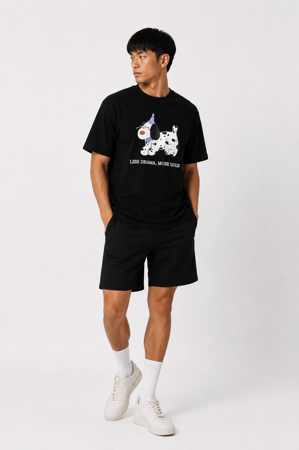 Less Drama Tee — Black