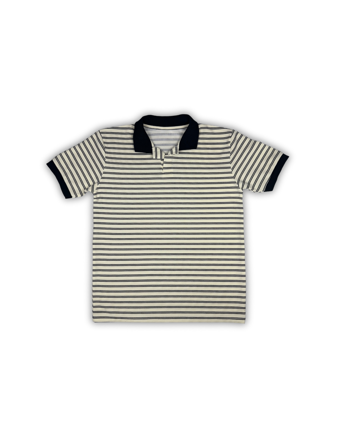 Black Pinstripe Polo Shirt