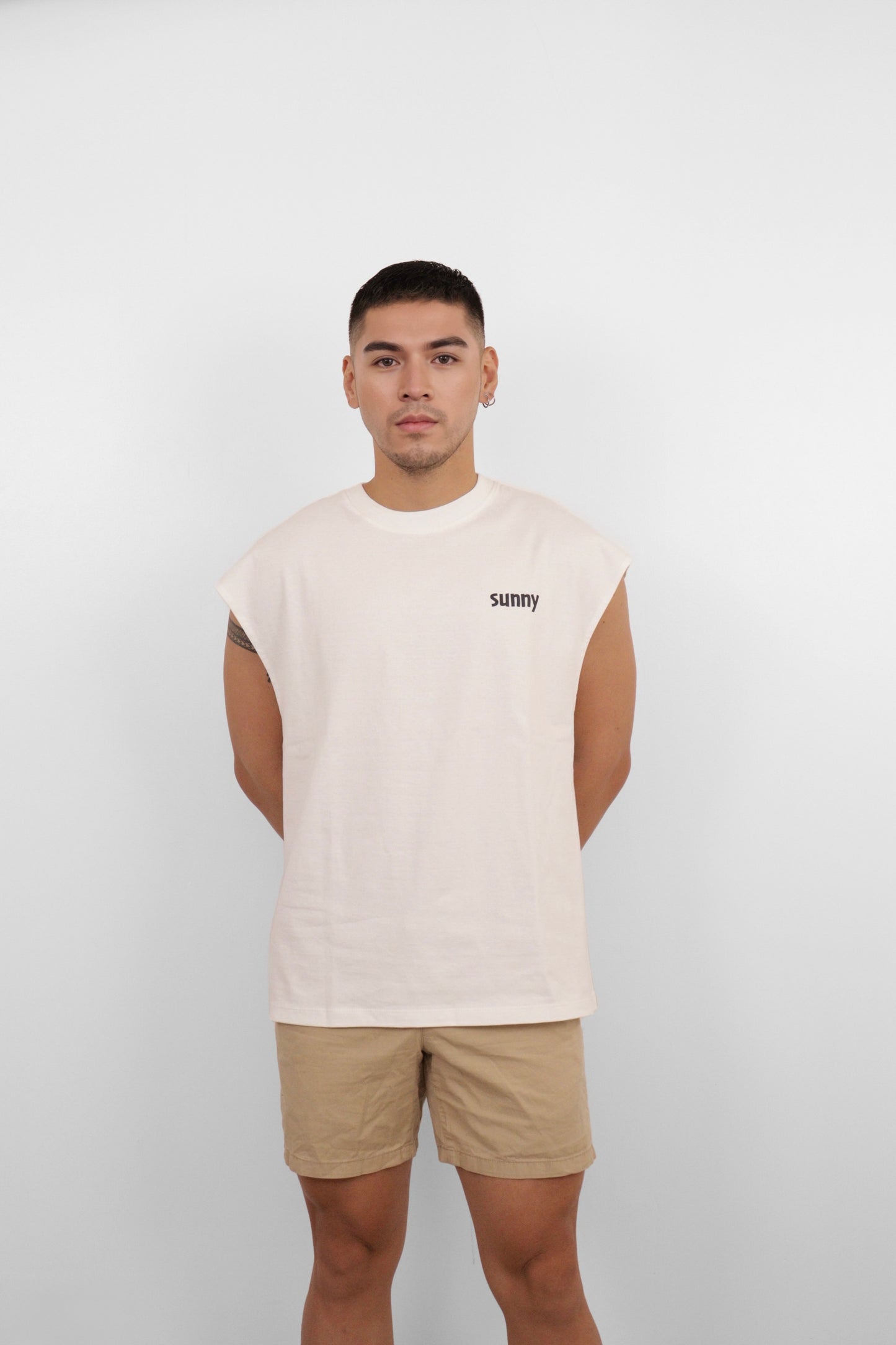 White New Orleans Sunset Muscle Tee