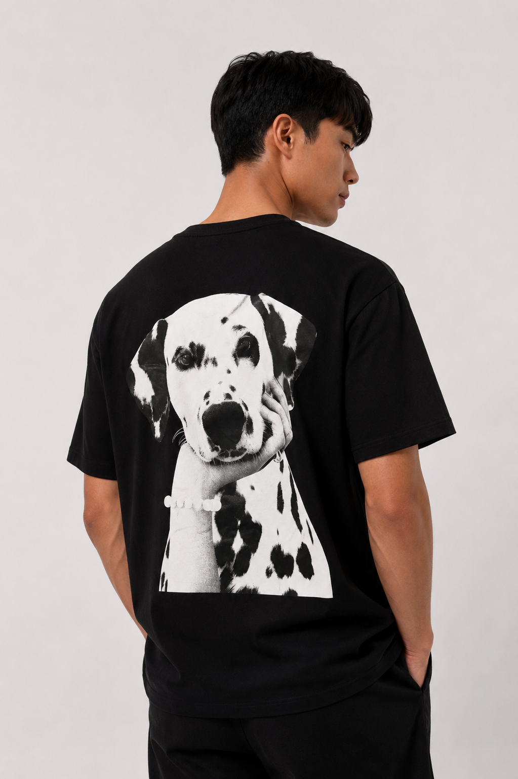 Dalmatian Graphic Tee — Black