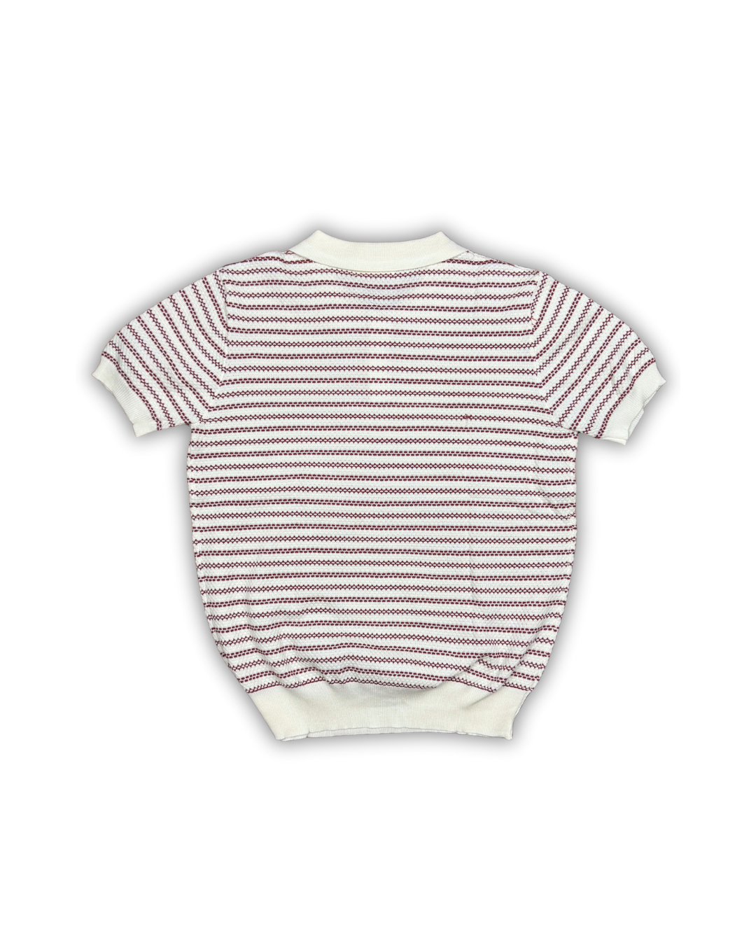 White & Red Micro Stripe Polo