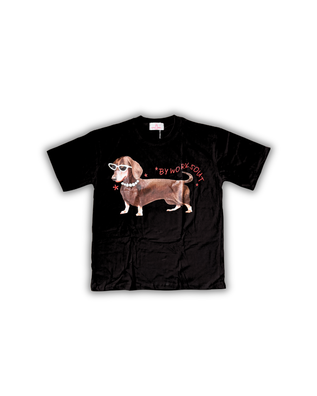 Workwear Dachshund Graphic Tee — Black