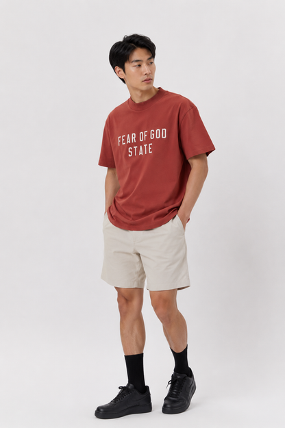 Rust Fear of God State Inspired T-Shirt