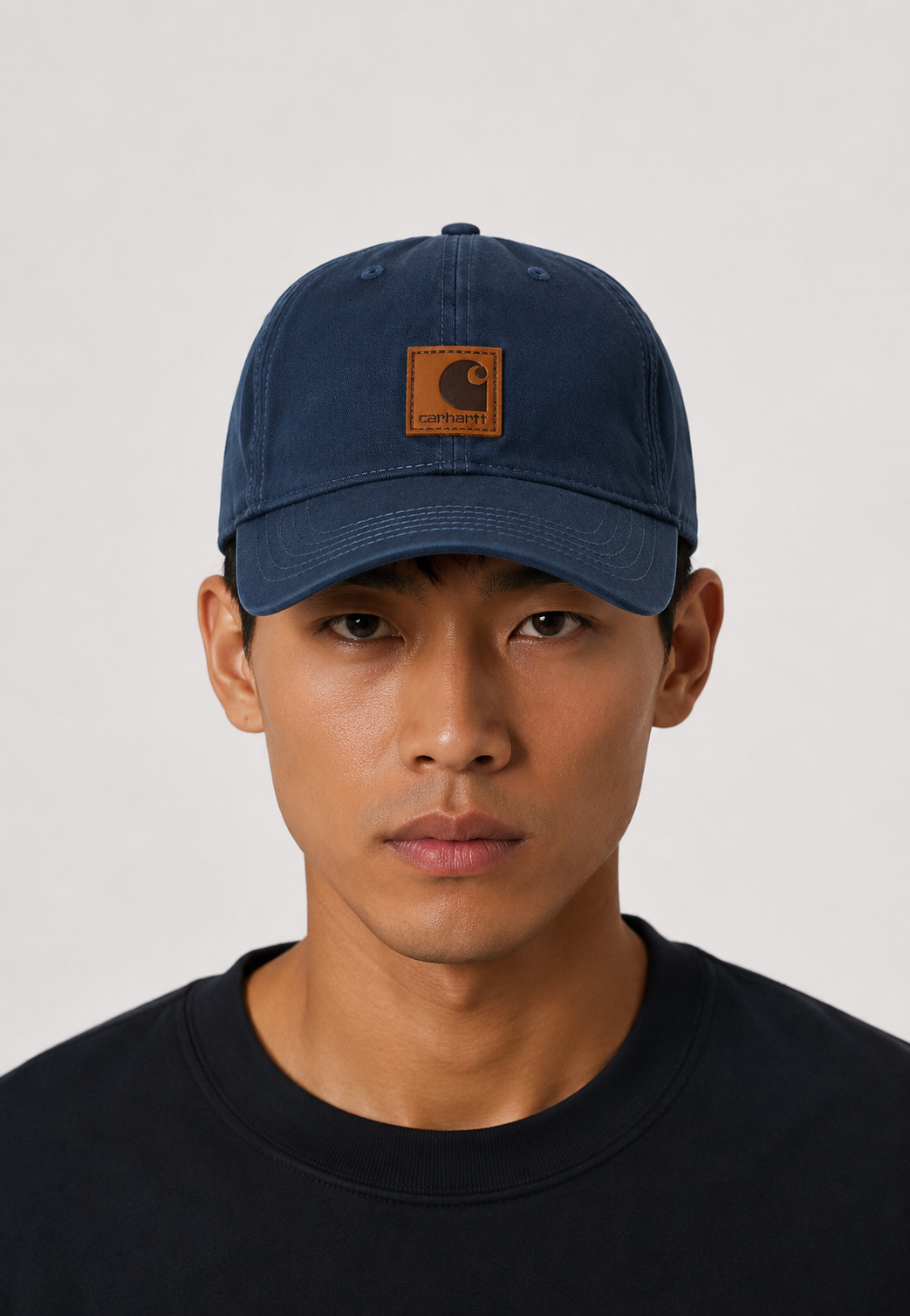 Carhartt-Inspired Canvas Cap – Navy Blue