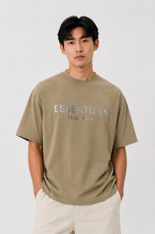 Brown Essentials Logo Inspired T-Shirt