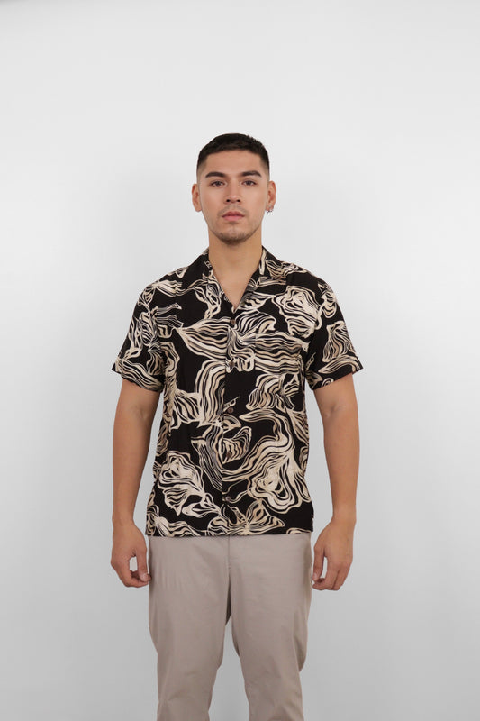Black Marble Camp Shirt