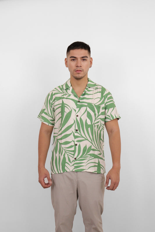 Palm Green Camp Shirt