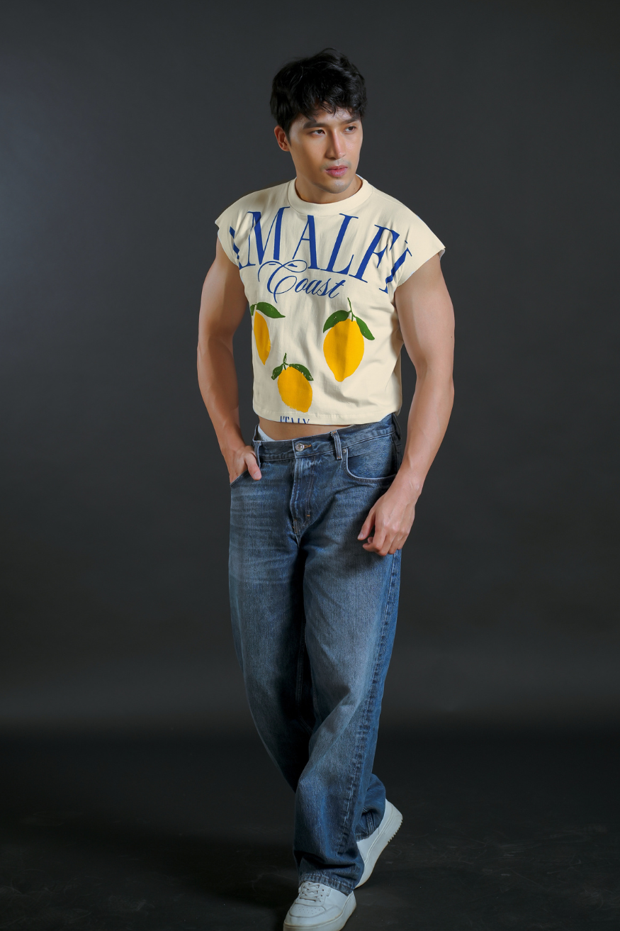 Amalfi Coast Lemon Tee — Cream