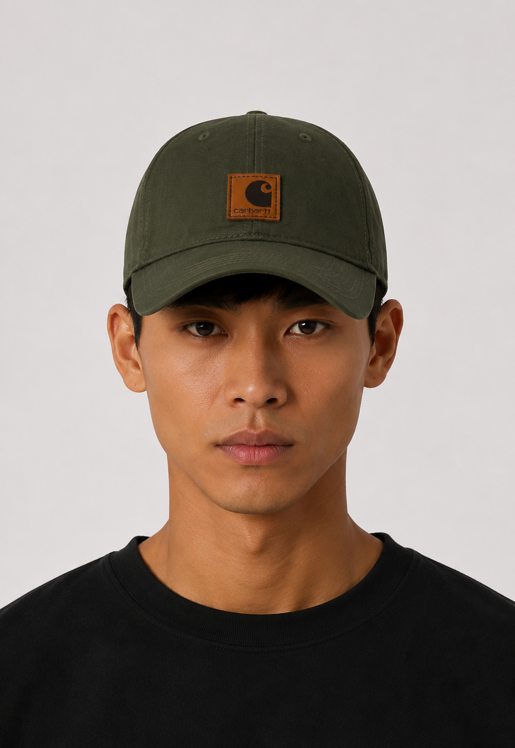 Carhartt-Inspired Canvas Cap – Olive Green