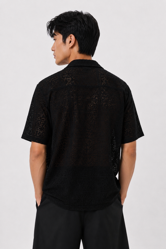 Black Tribal Camp Shirt