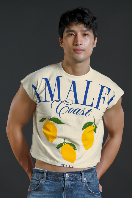 Amalfi Coast Lemon Tee — Cream