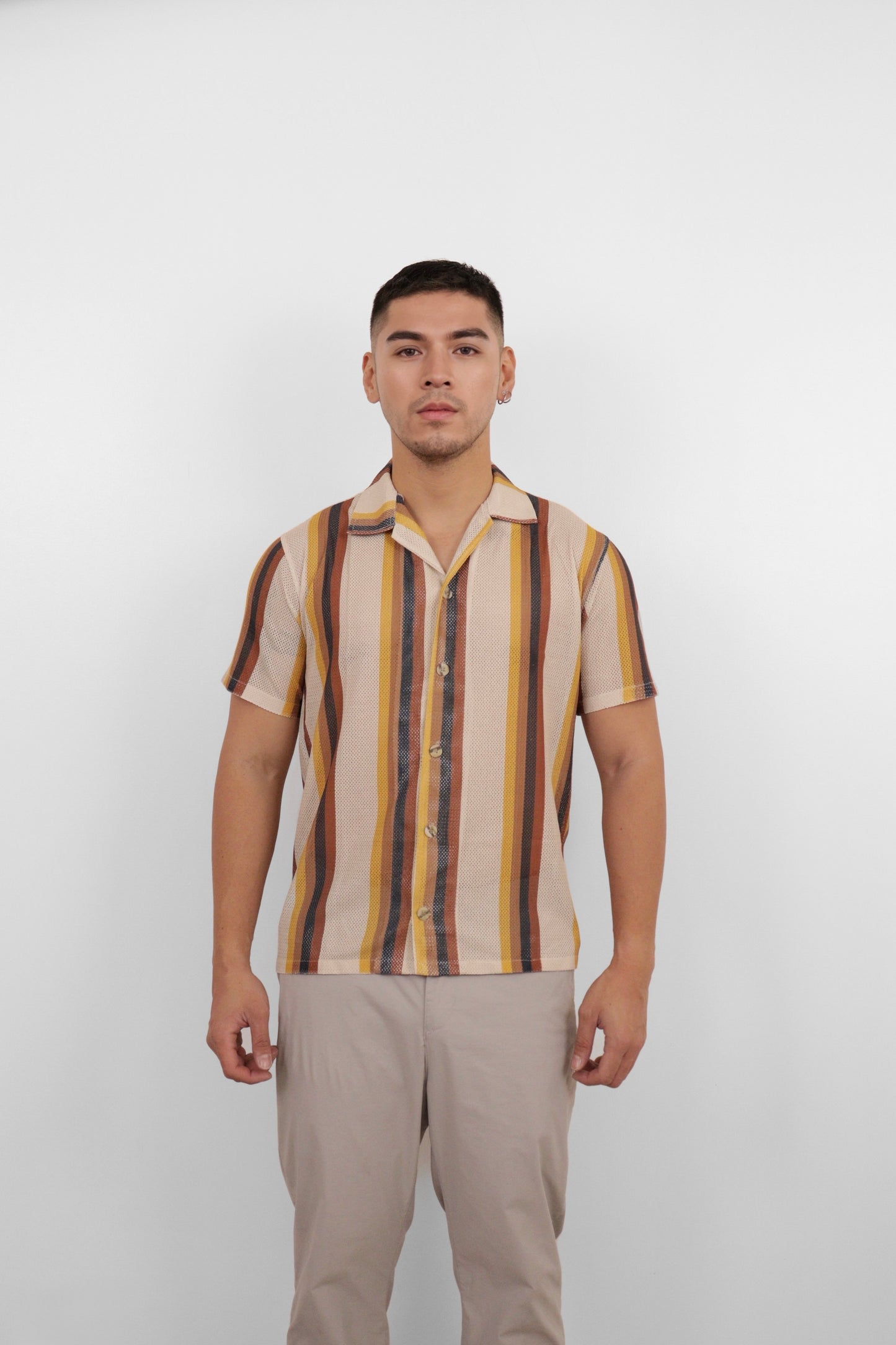 Riviera Stripe Camp Shirt