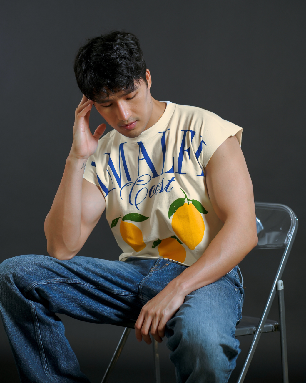 Amalfi Coast Lemon Tee — Cream