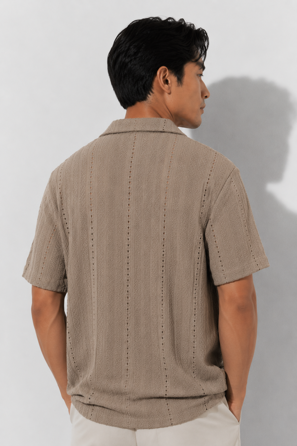 Sandstone Textured Camp Shirt