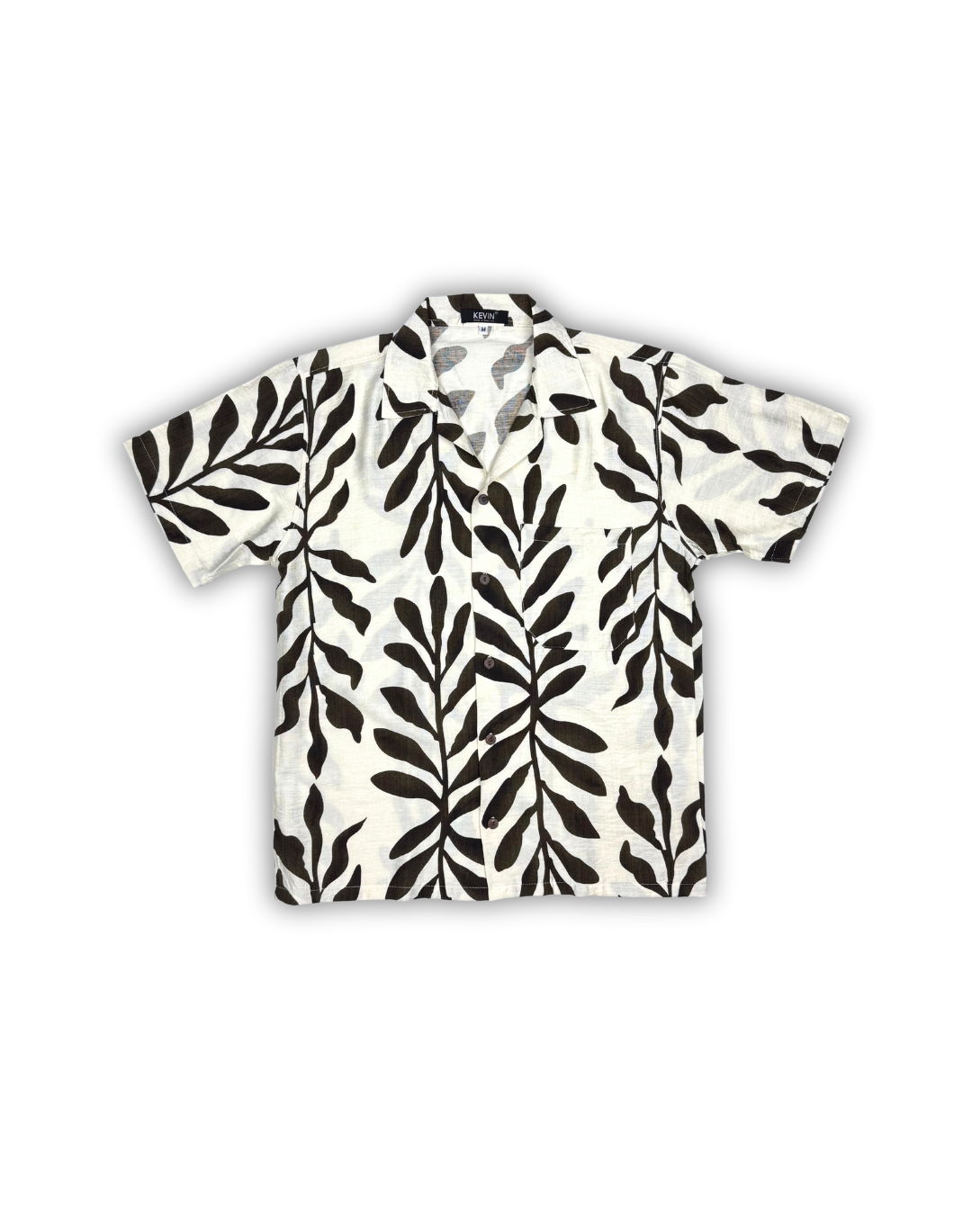 Dark Brown Tropic Vine Camp Shirt