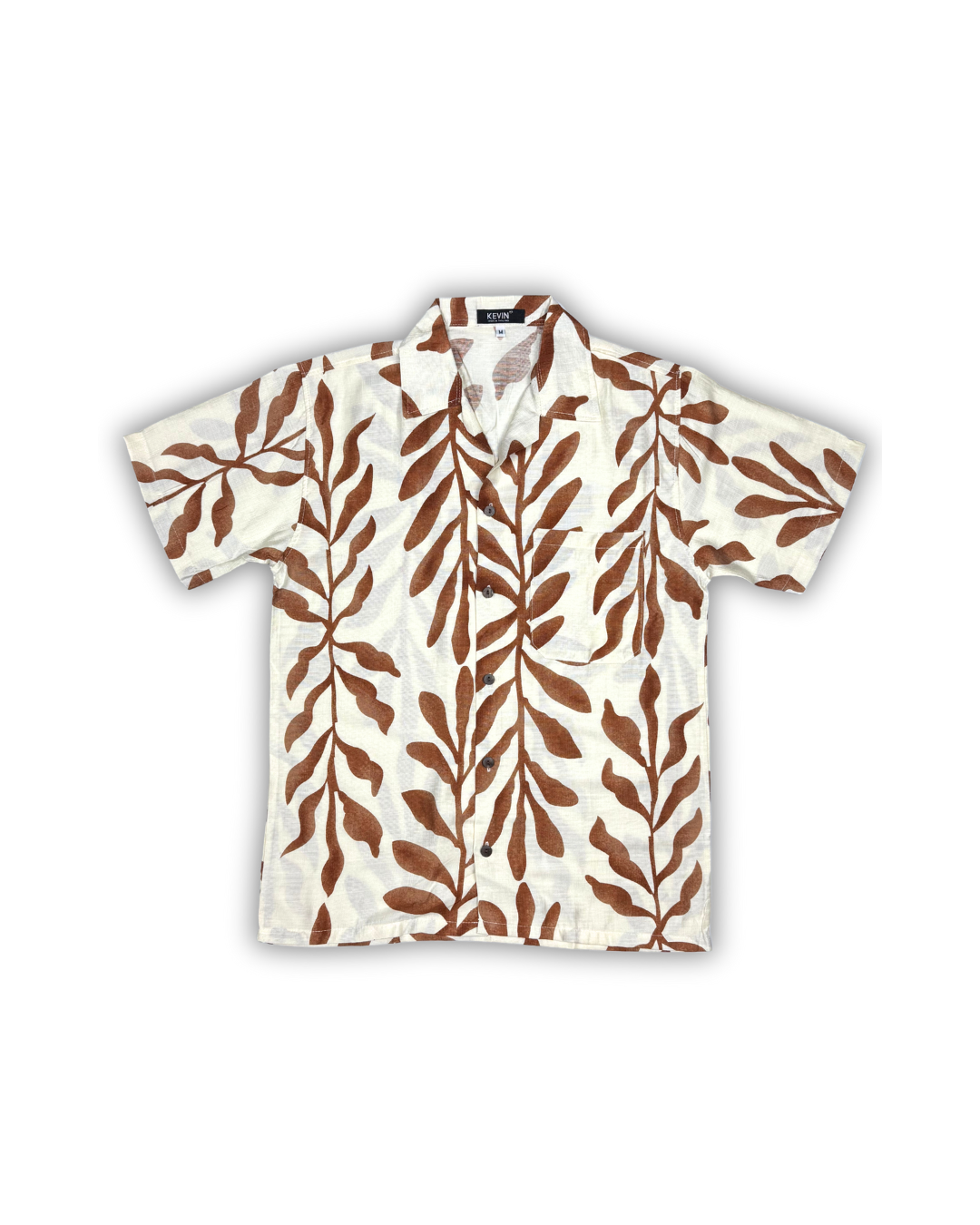 Brown Tropic Vine Camp Shirt