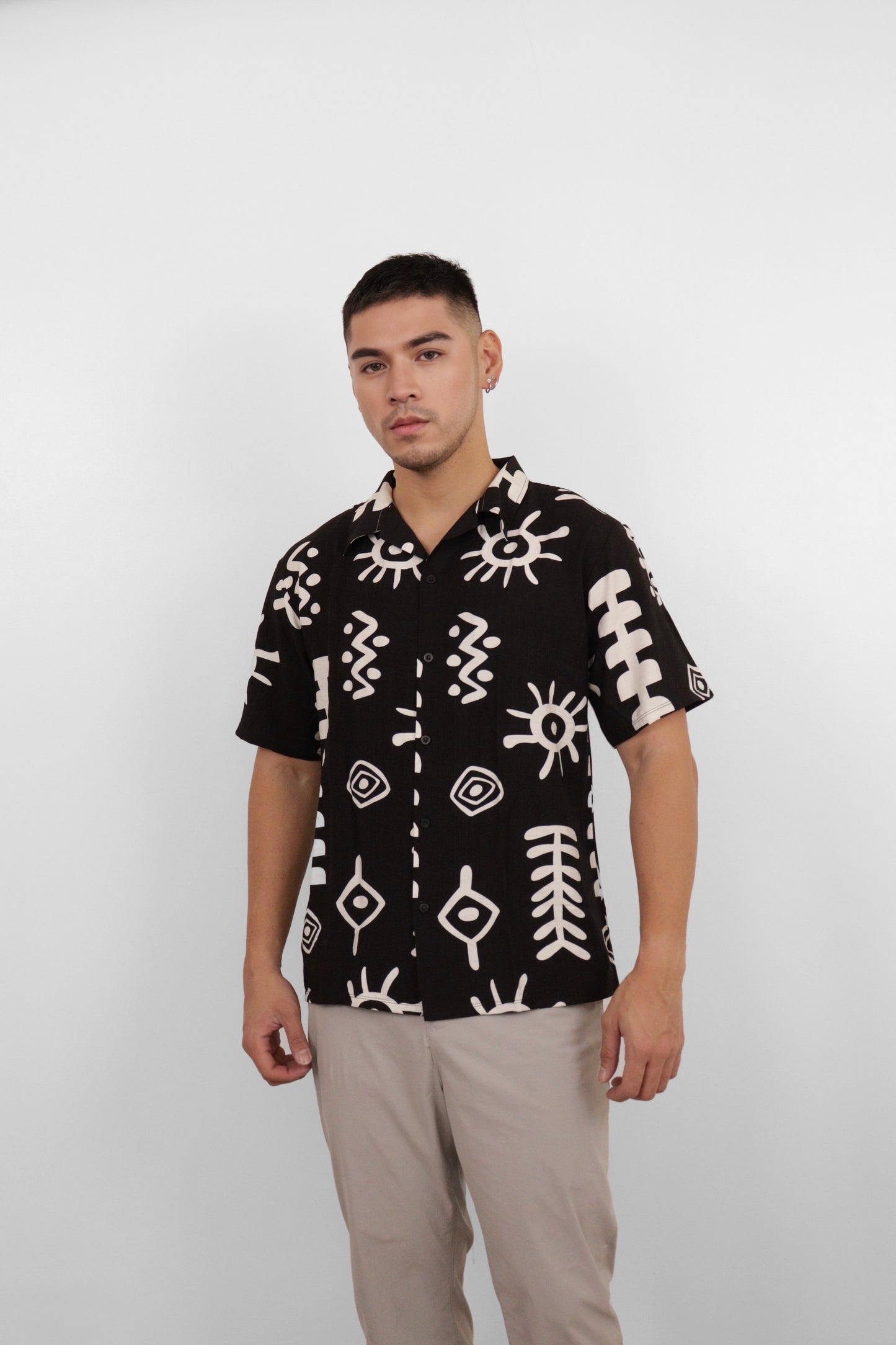 Black Tribal Vision Camp Shirt