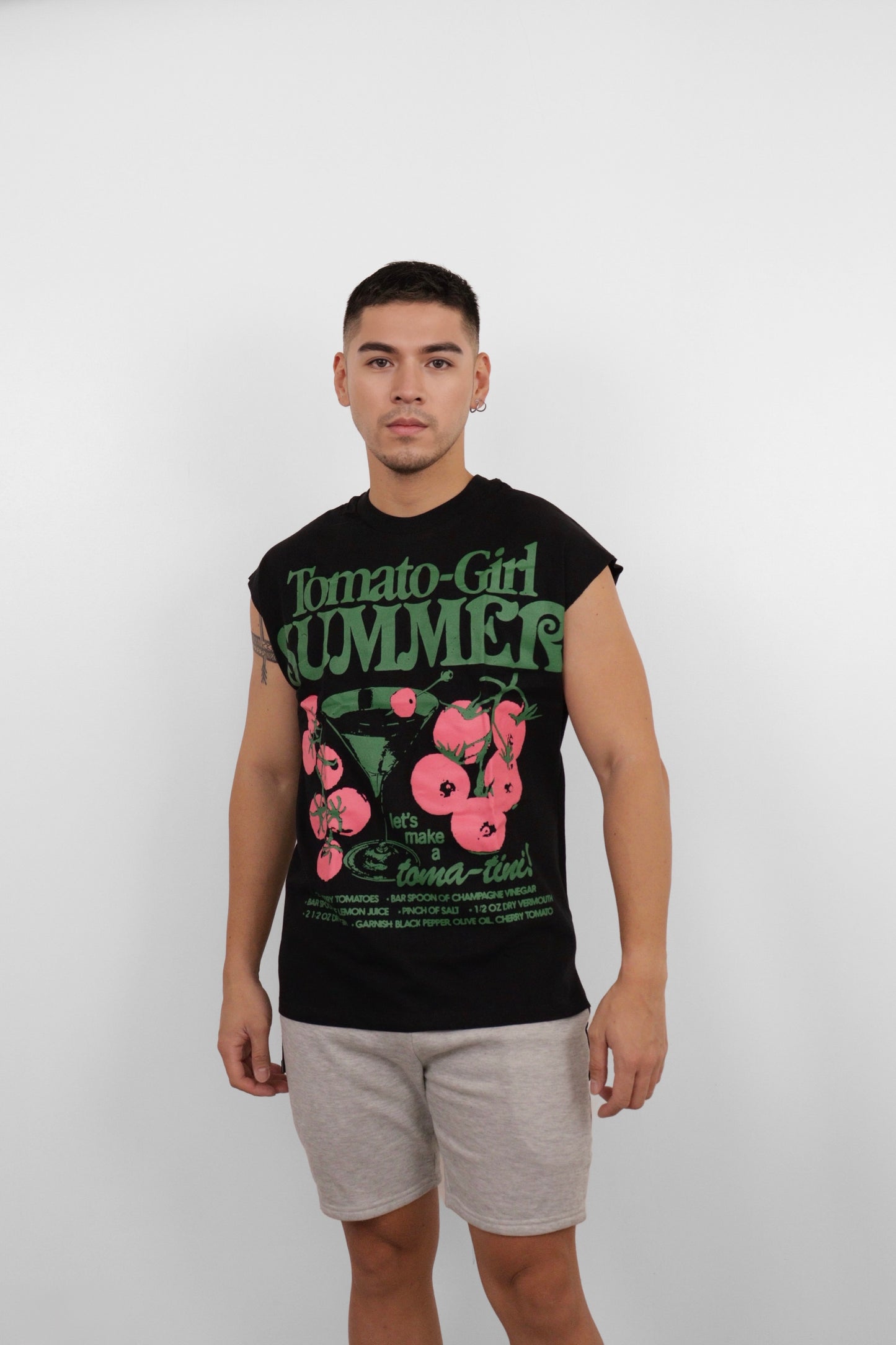 Black Tomato-Girl Summer Graphic Muscle Tee