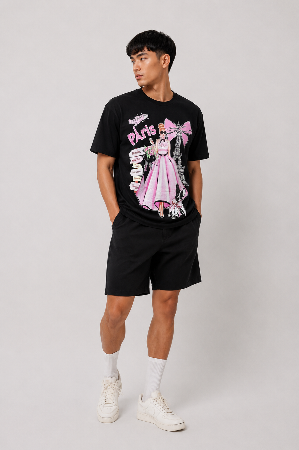 Paris Graphic Tee — Black