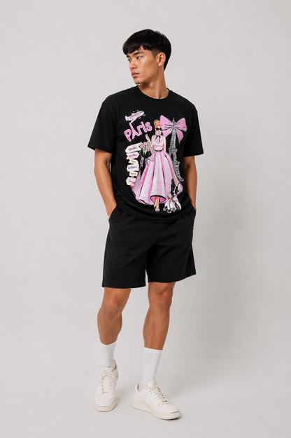 Paris Graphic Tee — Black