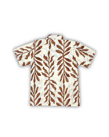Brown Tropic Vine Camp Shirt