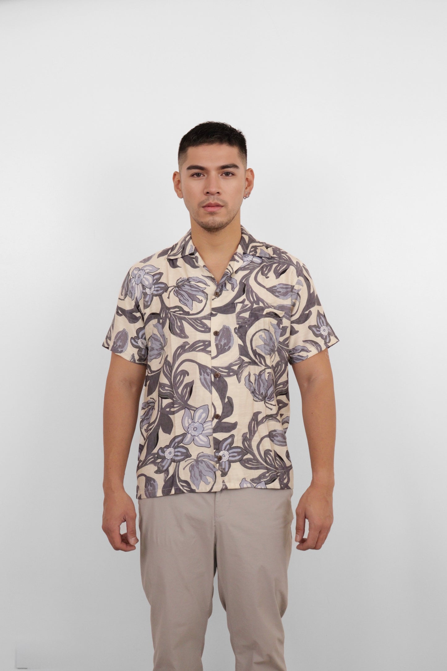 Blue Bloom Camp Shirt