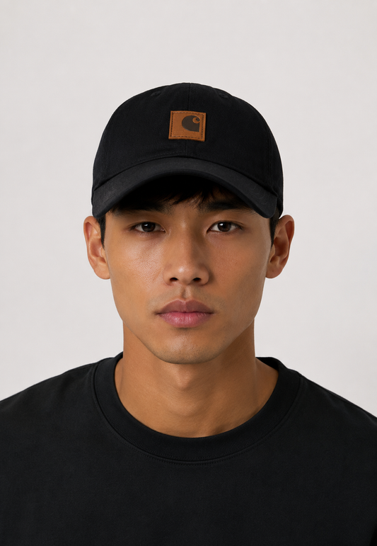 Carhartt-Inspired Canvas Cap – Black