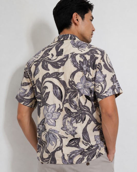 Blue Bloom Camp Shirt