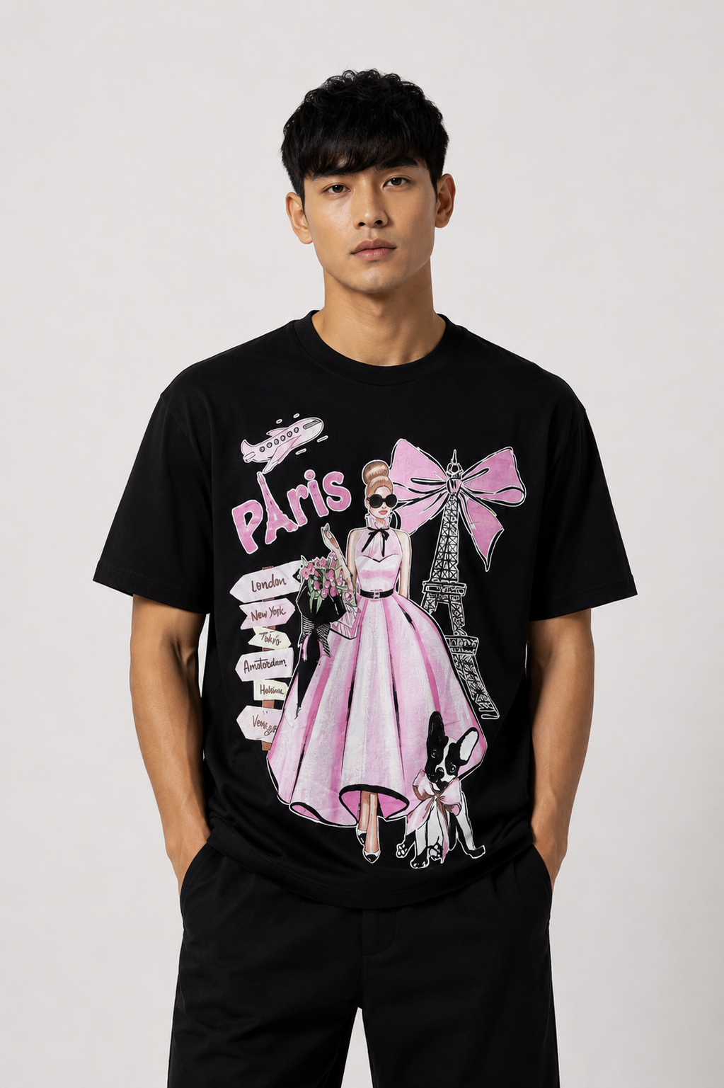 Paris Graphic Tee — Black