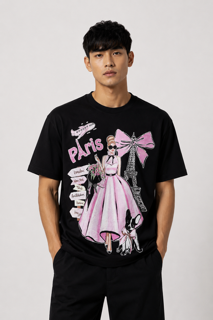 Paris Graphic Tee — Black
