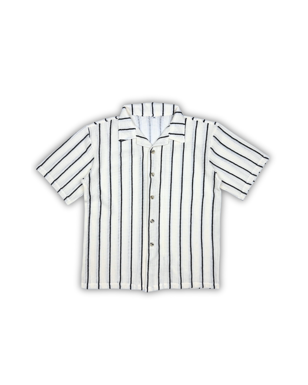 Monochrome Stripe Camp Shirt