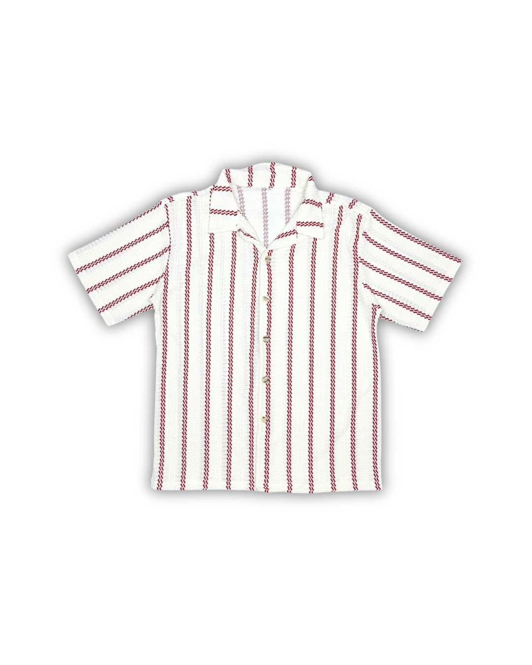 Bordeaux Stripe Camp Shirt