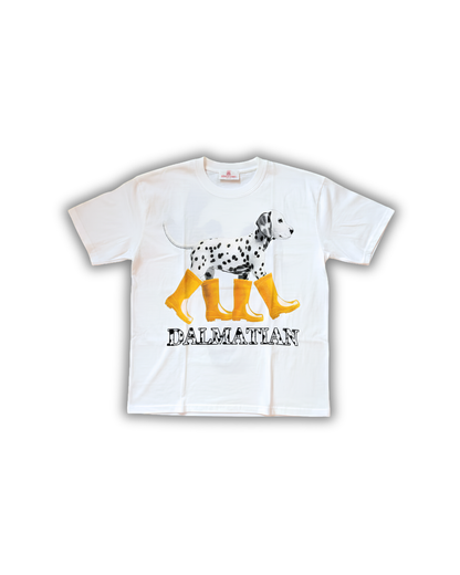 Dalmatian Graphic Tee – White