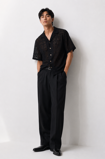 Black Tribal Camp Shirt