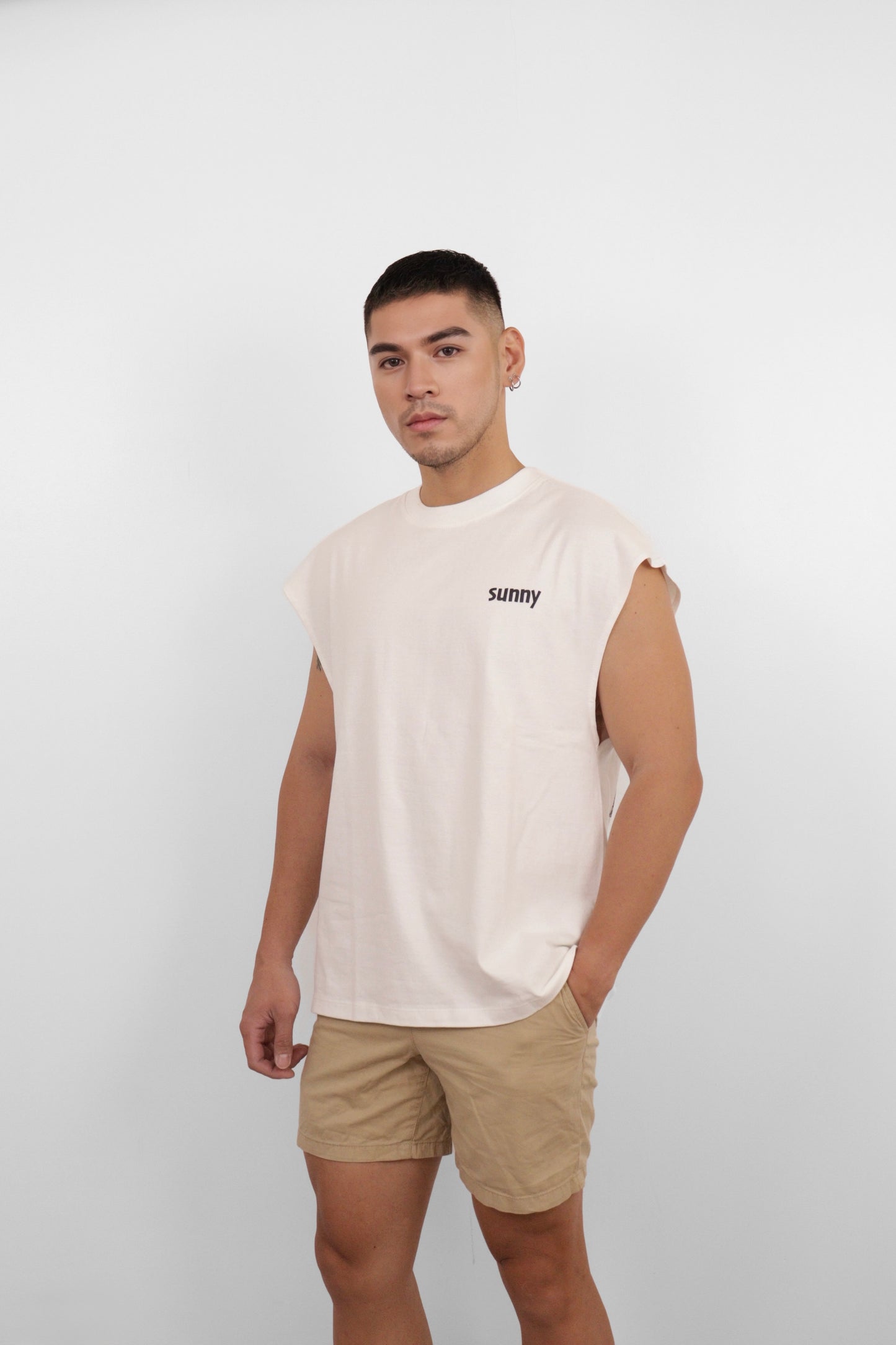 White New Orleans Sunset Muscle Tee