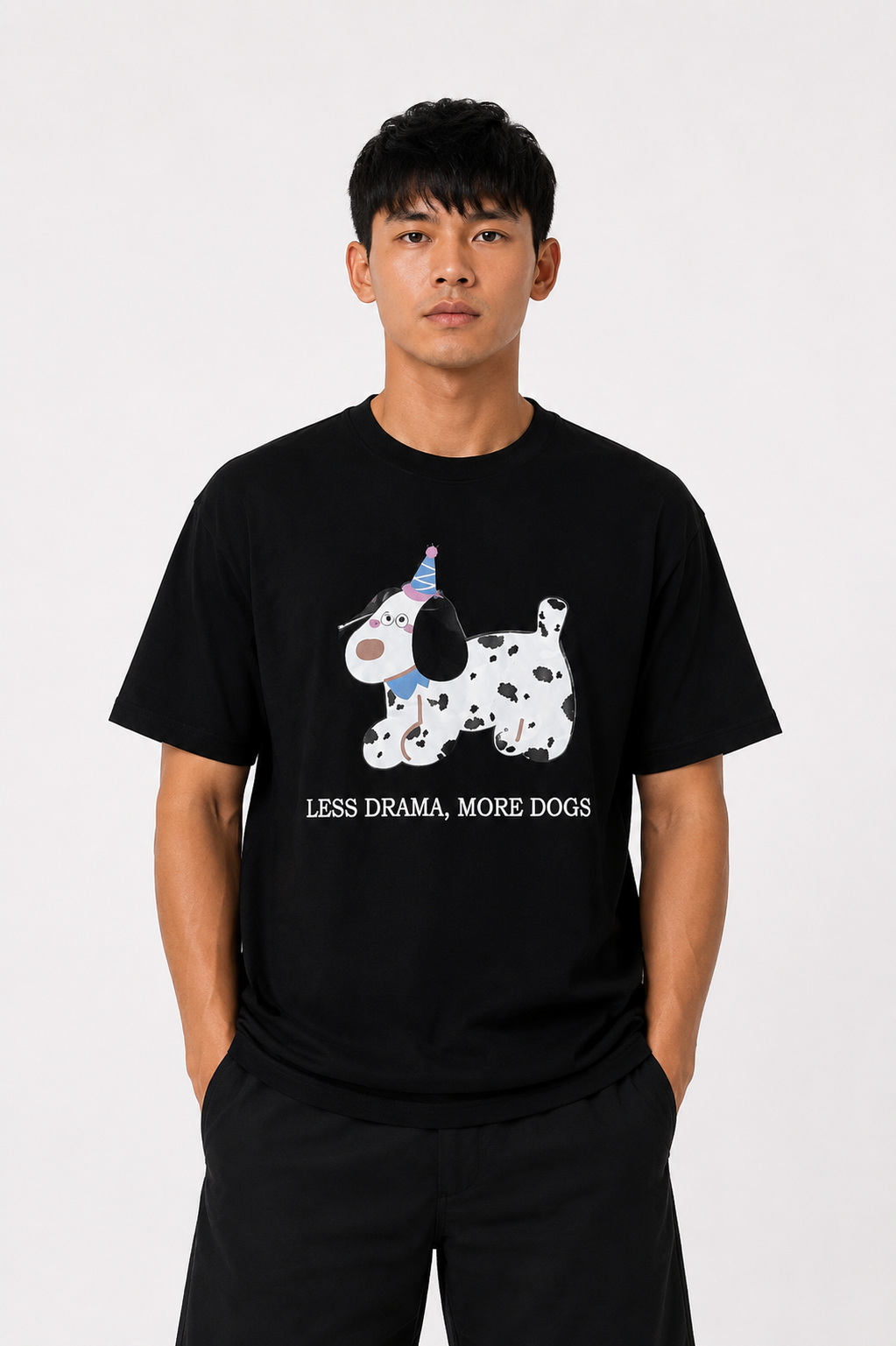 Less Drama Tee — Black