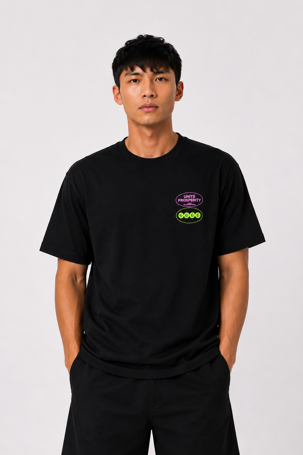 UNITE PROSPERITY Graphic Tee — Black
