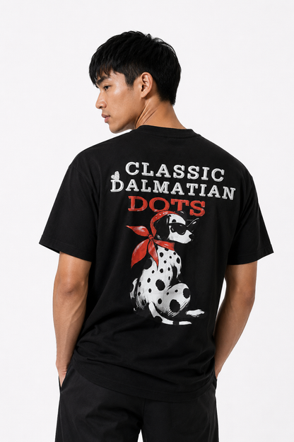 Dalmatian Elegance Tee – Black