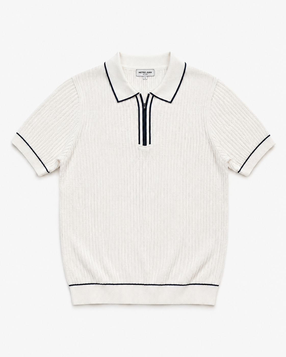 Ivory Riviera Knitted Polo