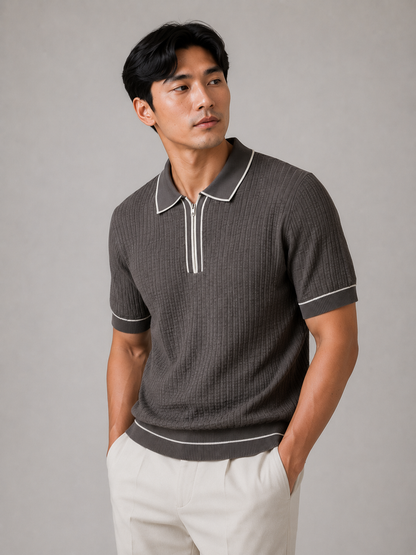 Slate Riviera Knitted Polo
