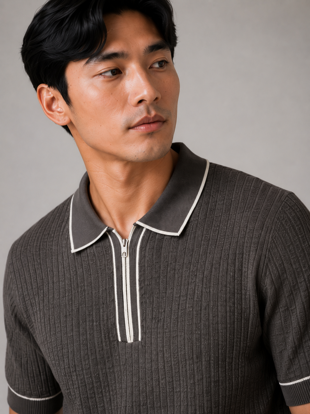 Slate Riviera Knitted Polo