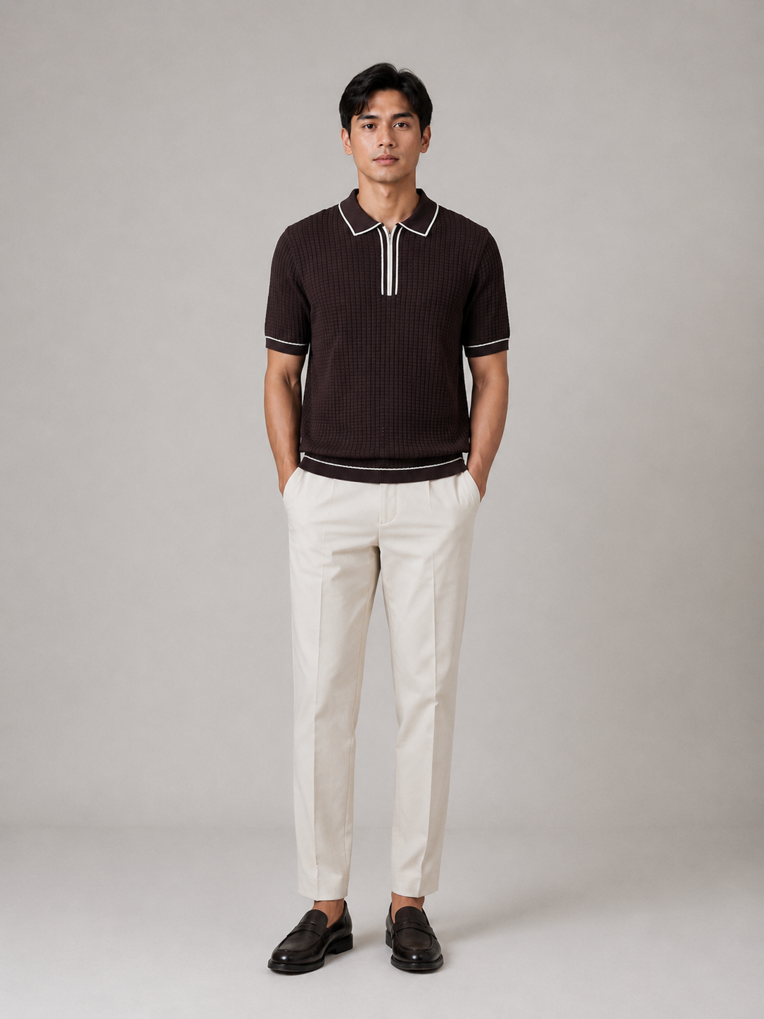 Espresso Riviera Knitted Polo