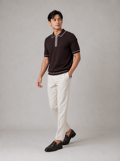Espresso Riviera Knitted Polo