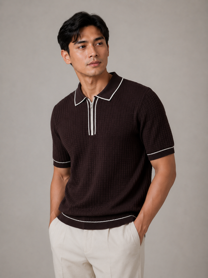 Espresso Riviera Knitted Polo