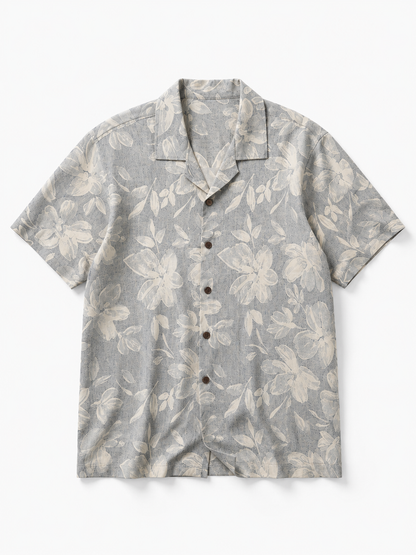 Mist Garden Chambray Resort Shirt - Slim Fit