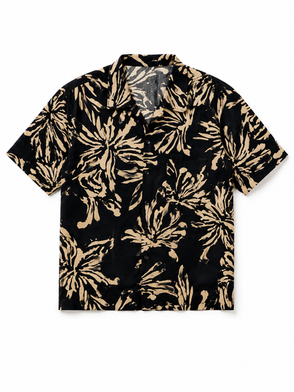 Midnight Tropical Brush Resort Shirt