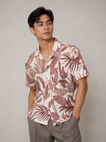 Desert Palm Resort Shirt - Slimfit