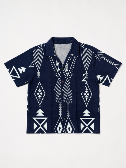 Midnight Tribal Resort Shirt - Slimfit